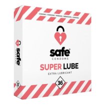 Papildomai lubrikuoti prezervatyvai „Super Lube“, 36 vnt. - Safe