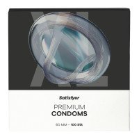 Prezervatyvai „Premium Condoms 60 mm“, 100 vnt. - Satisfyer