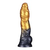 Pripučiamas silikoninis dildo „Aerosx Nr. 10 Gold/Black“