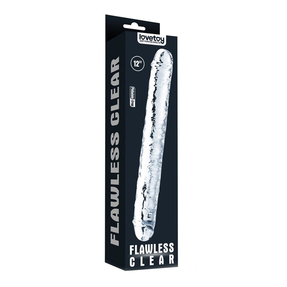 Dvigubas dildo „Flawless Clear“ - Love Toy