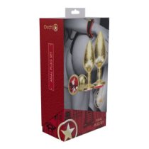 Analinių kaiščių rinkinys „Metal Anal Plug Set Gold“ - Ouch!