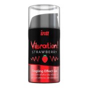 Stimuliuojantis gelis „Vibration! Strawberry“, 15 ml