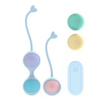 Vibruojantys vaginaliniai kamuoliukai „Vibrating & 5 Weight Interchangeable Kegel Kit“ - Loveline