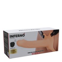 Vibruojantis strap-on dildo „Inferno 20 cm“ - Hidden Desire