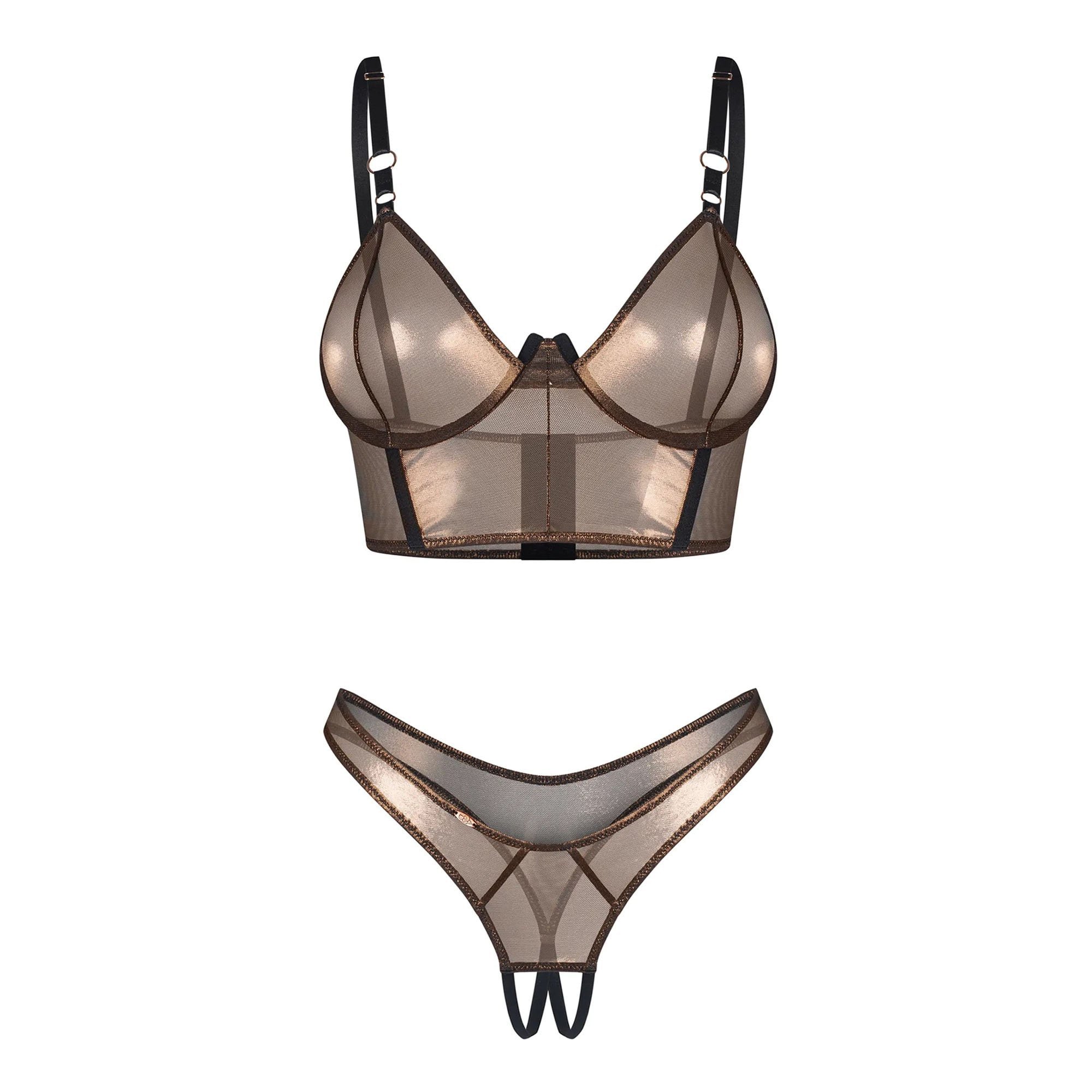 Atviras liemenėlės ir kelnaičių rinkinys „Soranna“ - Obsessive