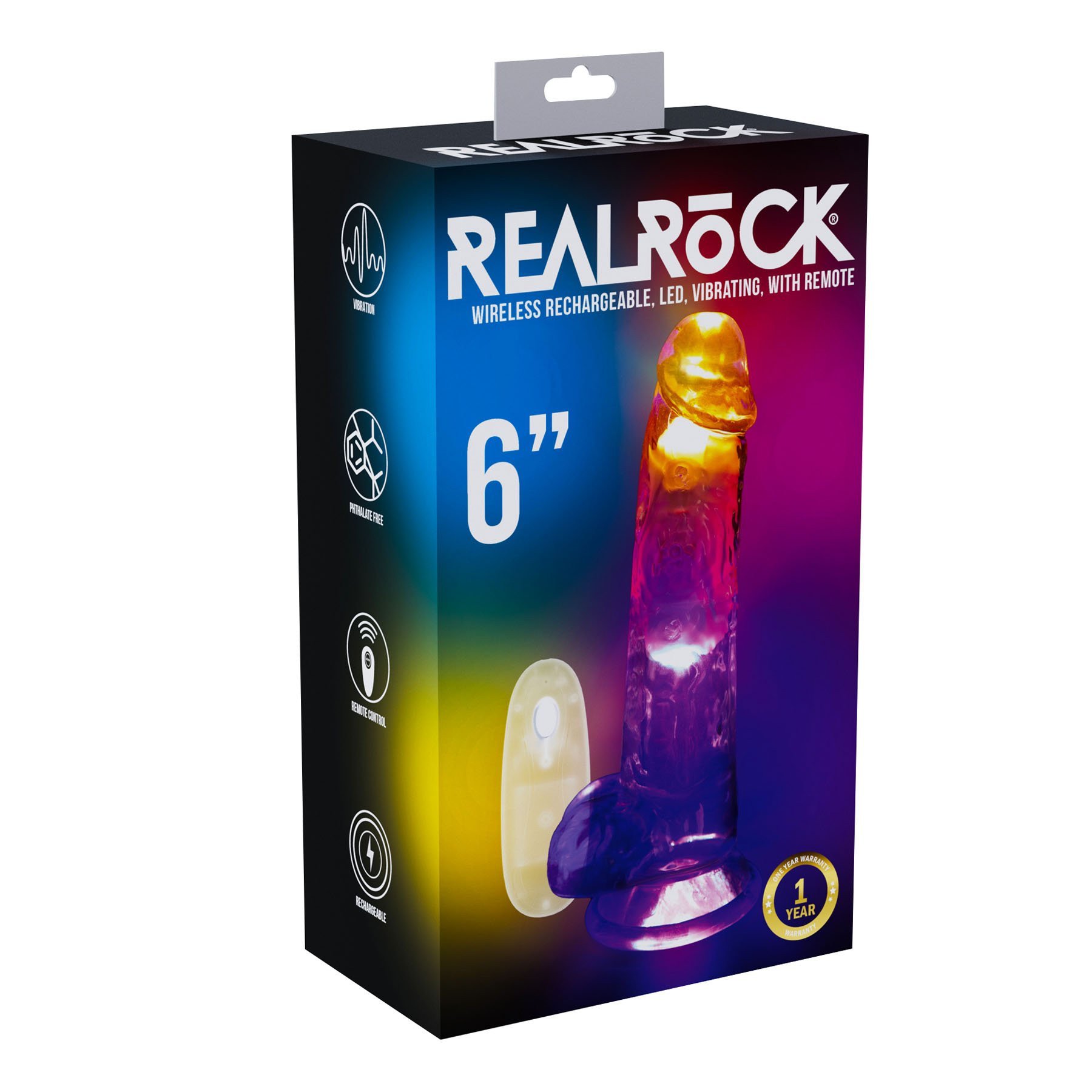 Vibruojantis falo imitatorius „LED Vibrating Cock 6“ - RealRock