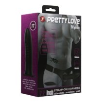 Vibruojantis tuščiaviduris strap-on dildo „Myron“ - Pretty Love