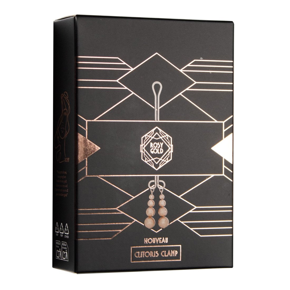 Klitorio spaustukas „Nouveau Clitoris Clamp“ - Rosy Gold