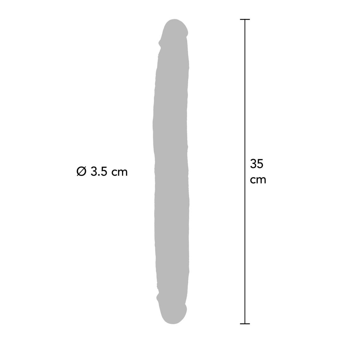 Dvigubas dildo „Foreskin Doubledong 35 cm“ - Get Real
