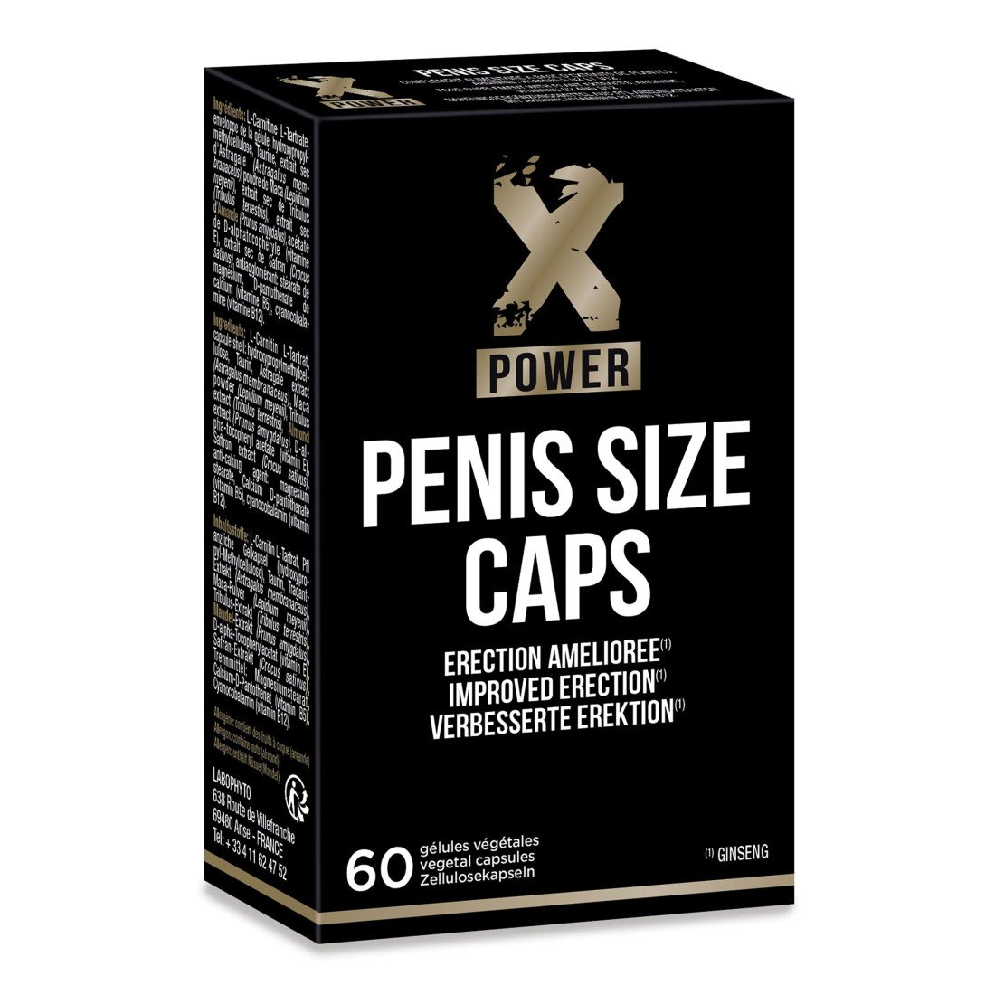 Maisto papildas vyrams „Penis Size Caps“, 60 kapsulių - LaboPhyto