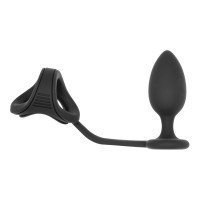 Analinis kaištis - žiedas „Cockring with Anal Plug“ - Ramrod