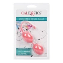 Rožiniai vaginaliniai kamuoliukai „Weighted Kegel Balls“ - CalExotics