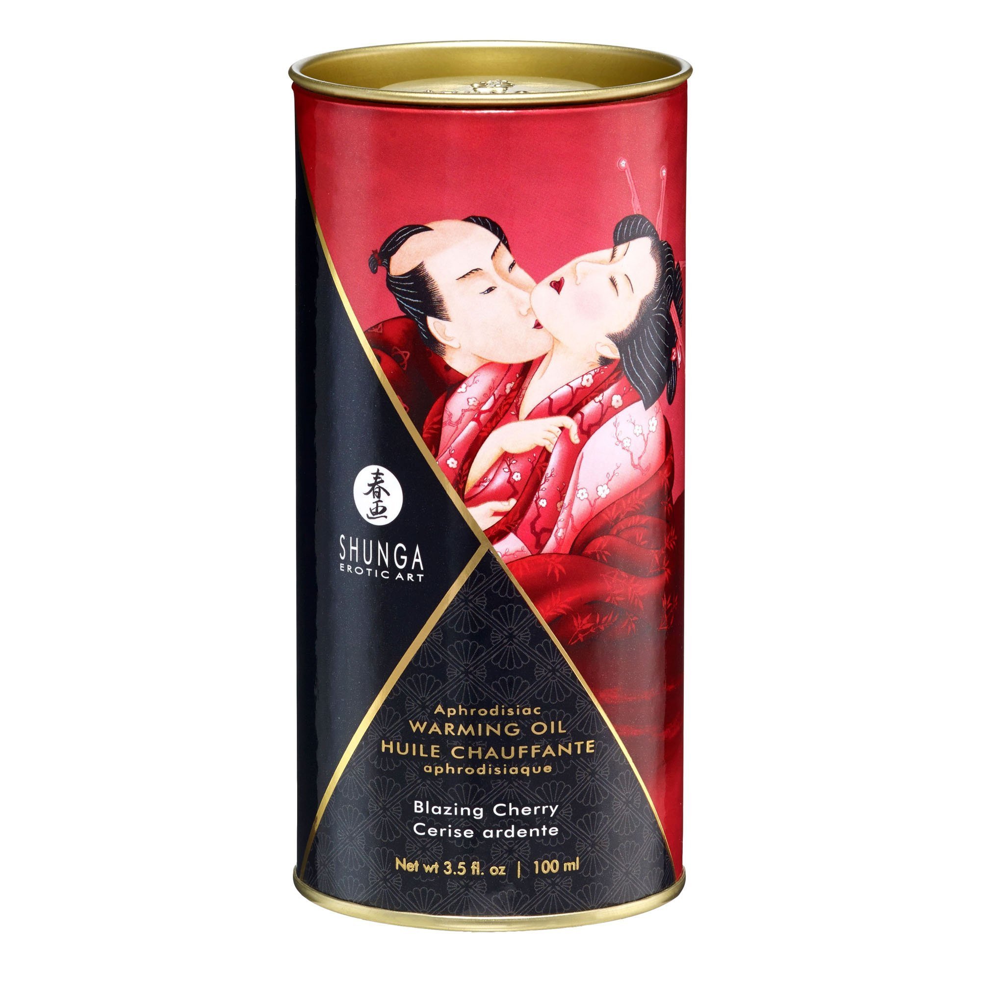 Afrodiziakinis šildantis aliejus „Blazing Cherry“, 100 ml - Shunga