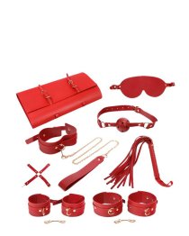 Suvaržymo rinkinys „Bondage Set with Carry Bag Red“ - Latetobed