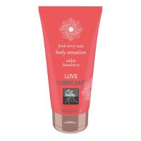 Vandens pagrindo lubrikantas „Shiatsu Edible Strawberry“, 75 ml - Hot