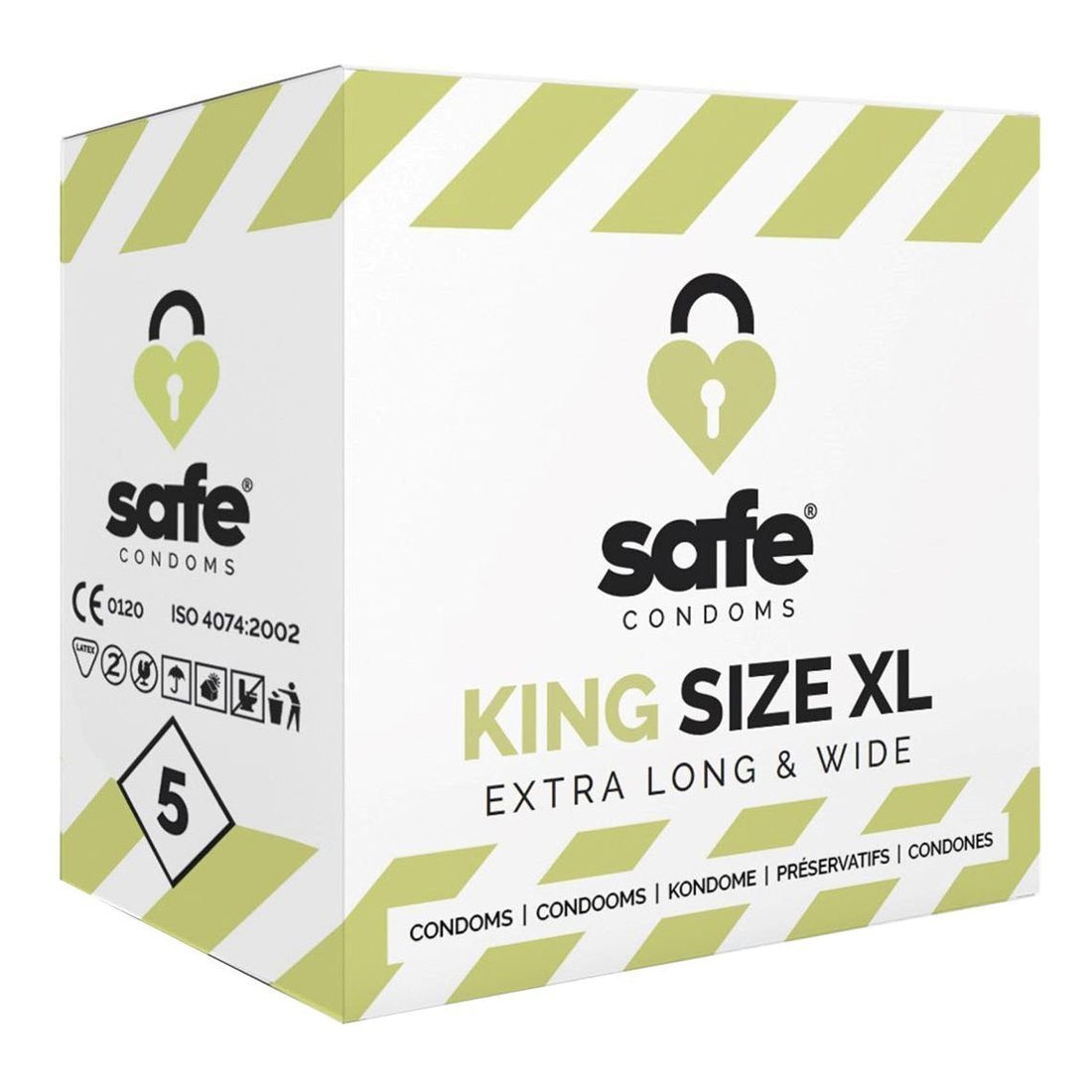 Dideli prezervatyvai „King Size XL“, 5 vnt. - Safe