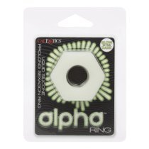 Tamsoje šviečiantis penio žiedas „Alpha Ring“ - CalExotics
