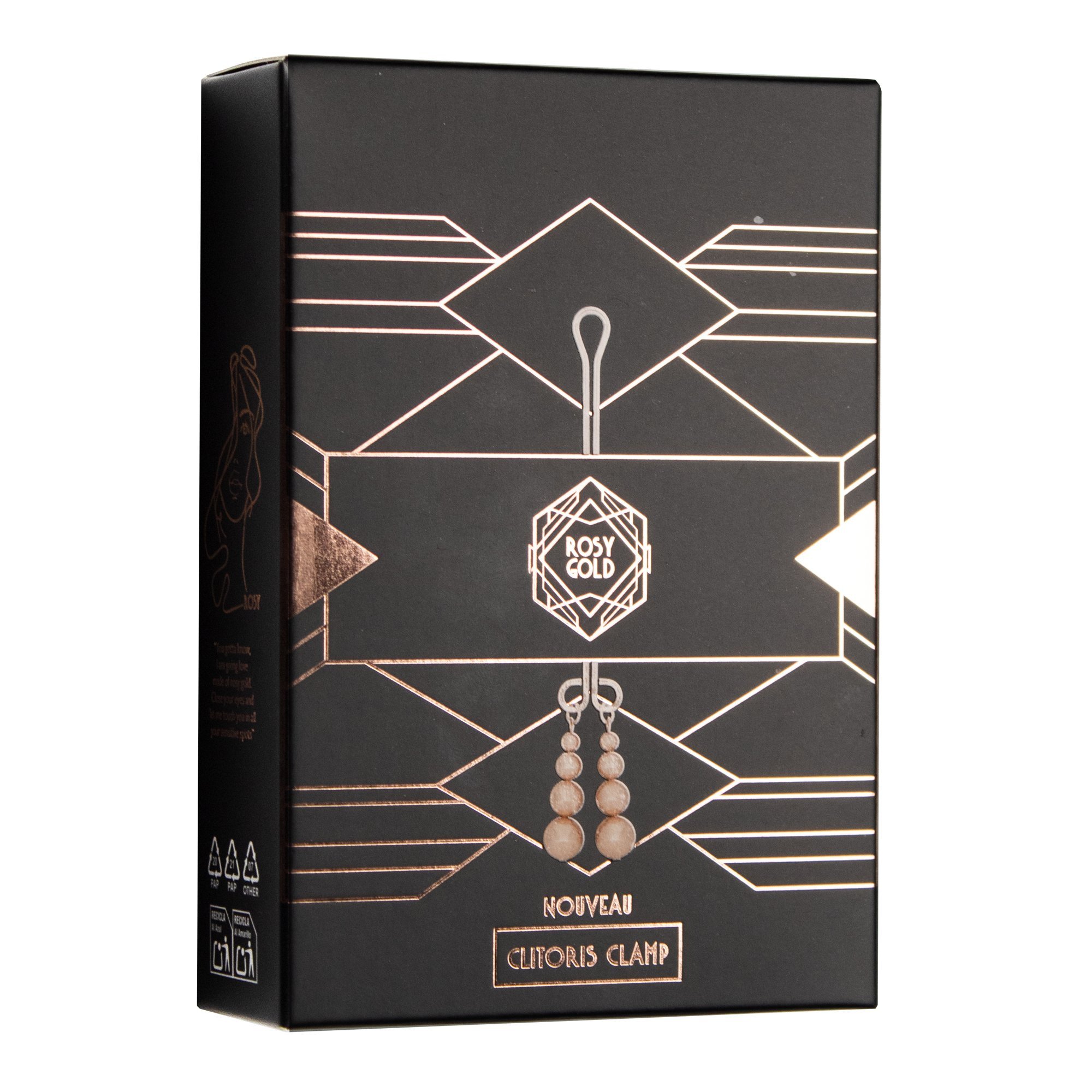 Klitorio spaustukas „Nouveau Clitoris Clamp“ - Rosy Gold