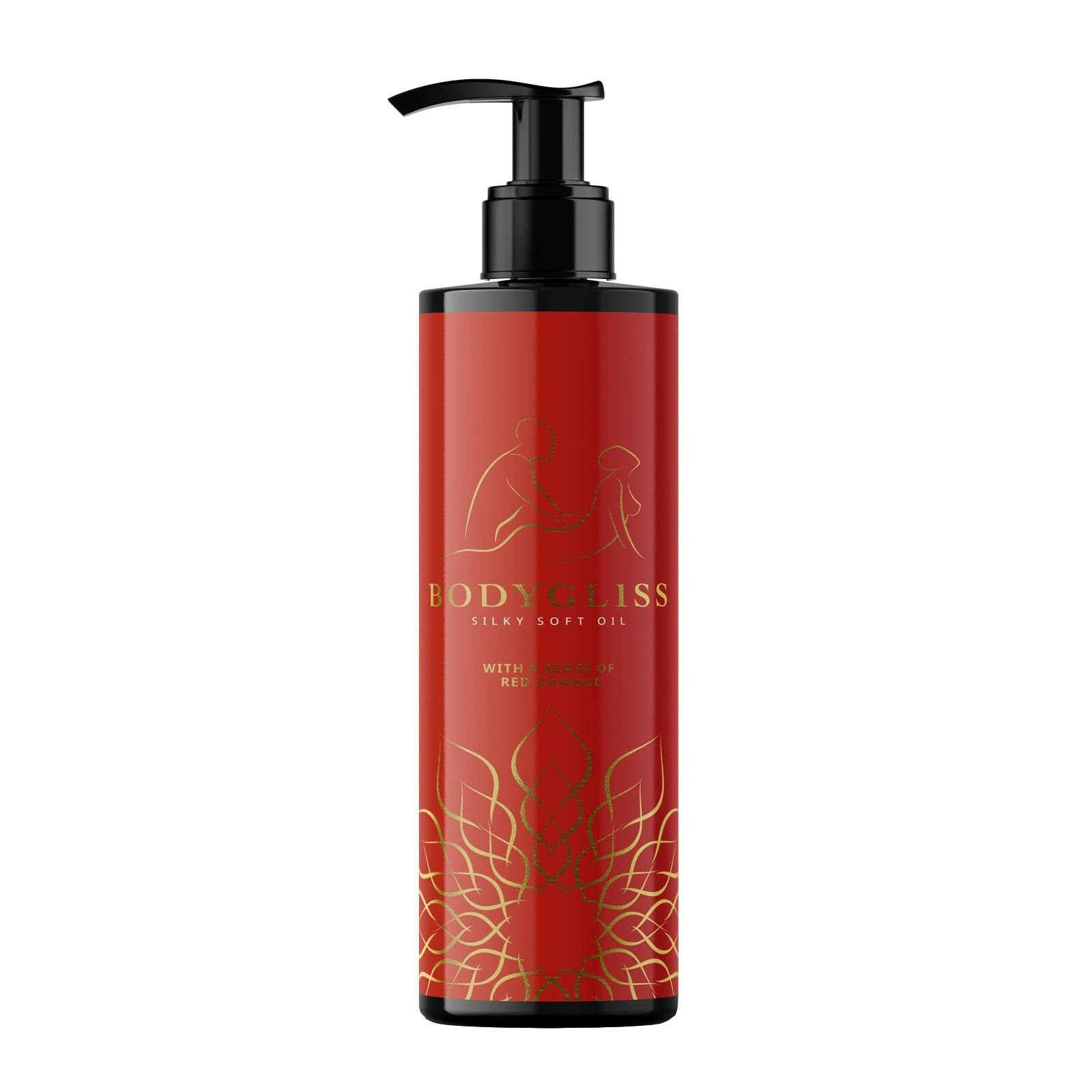 Silikono pagrindo masažo aliejus (pažeista pakuotė) „Red Orange“, 150 ml - Bodygliss