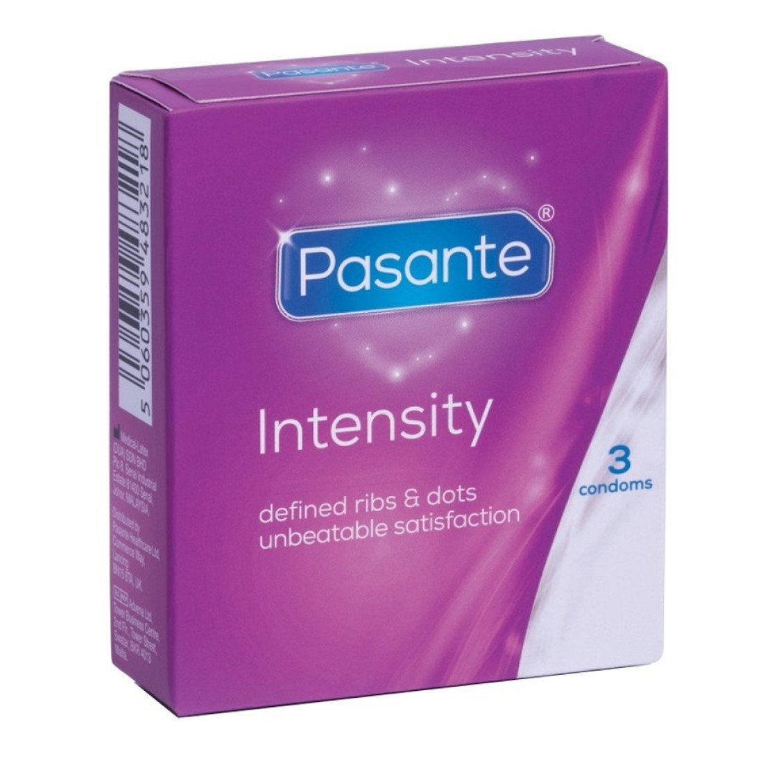 Stimuliuojantys prezervatyvai „Intensity“, 3 vnt. - Pasante