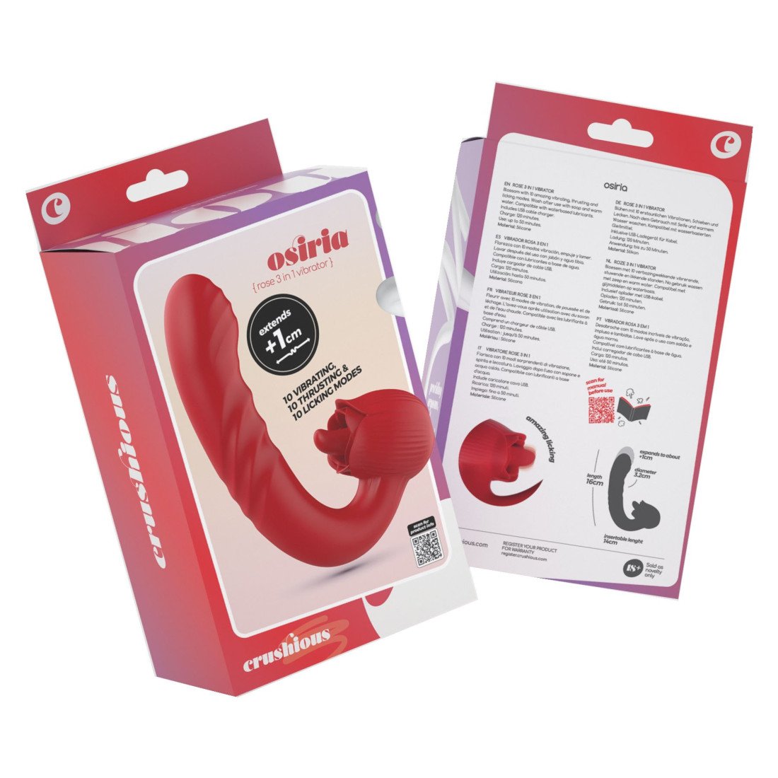 Automatinis vibratorius kiškutis „Osiria“ - Crushious