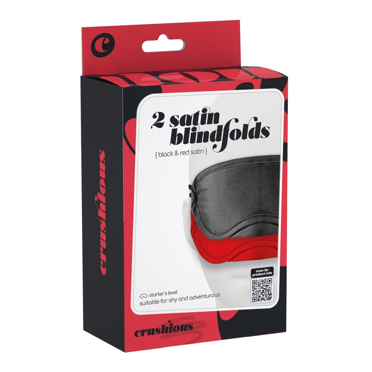 Akių kaukės „2 Satin Blindfolds”, 2 vnt - Crushious