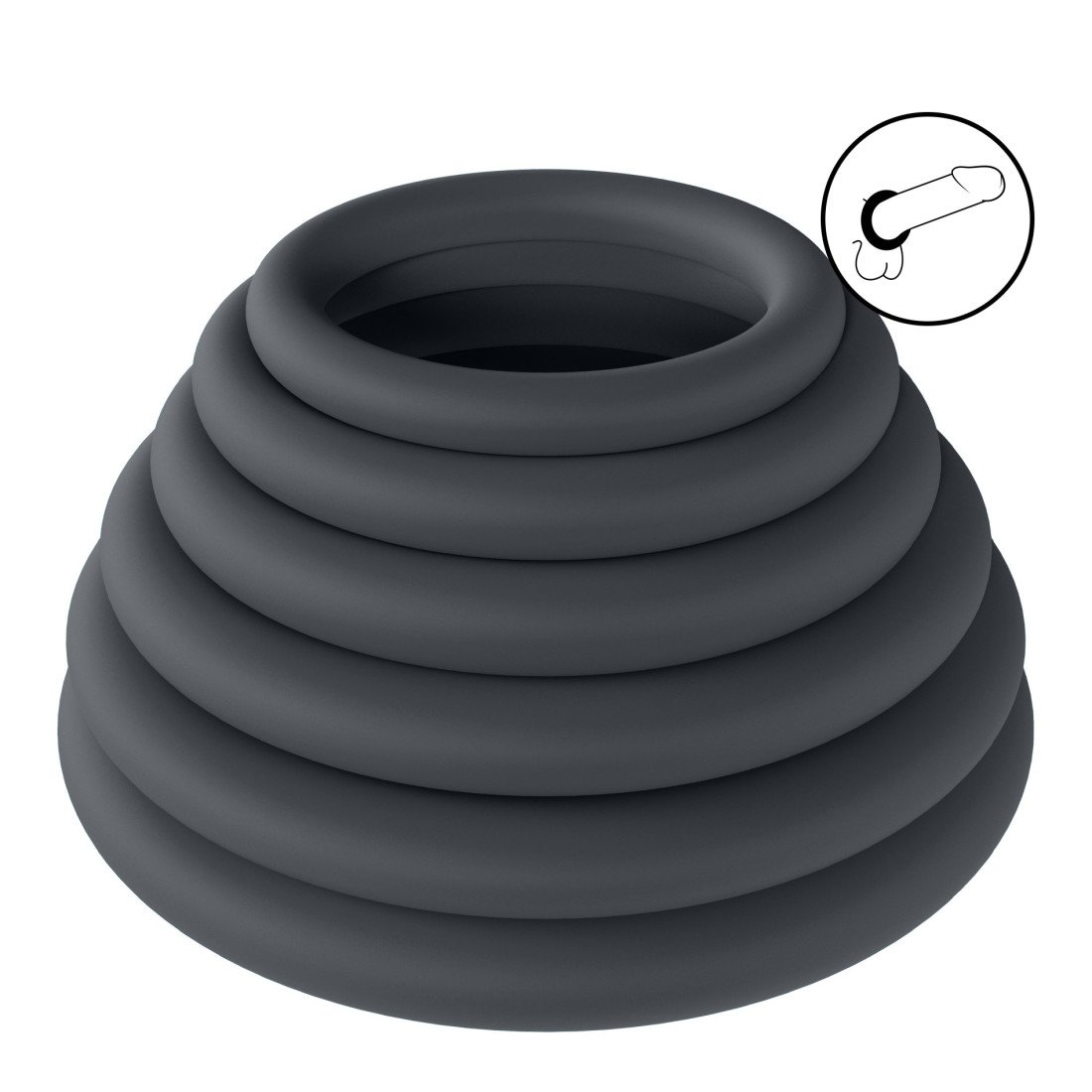 Penio žiedų rinkinys „Classic Silicone Cockring Set“ - Levelz Penio žiedų rinkinys „Classic Silicone Cockring Set“ - Levelz