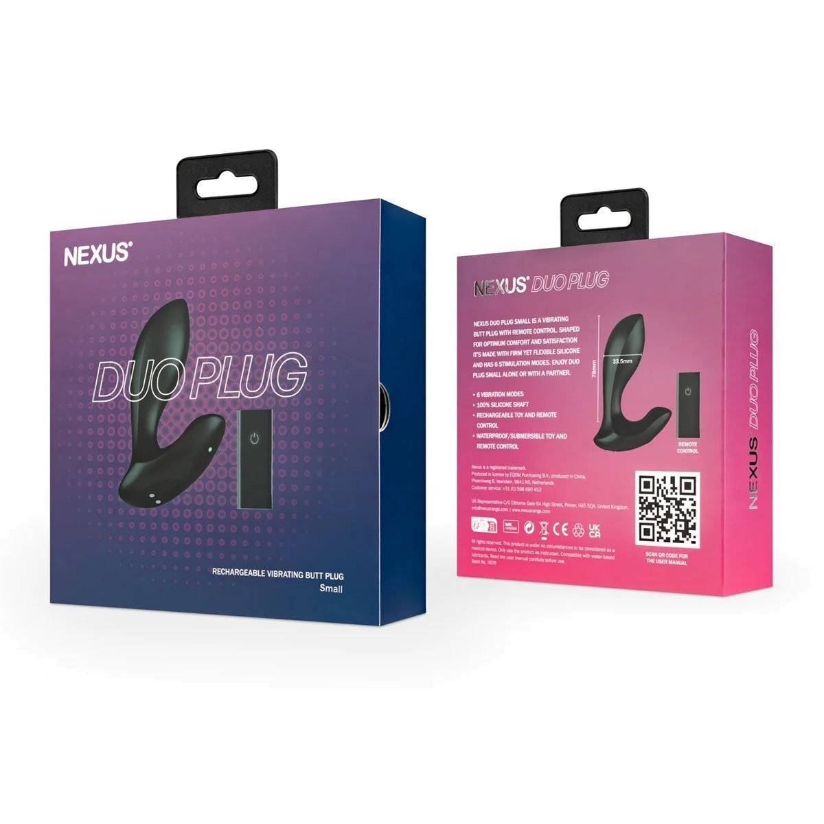 Vibruojantis analinis kaištis „Duo Plug Small“ - Nexus
