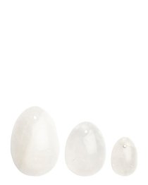 Vaginalinių kiaušinėlių rinkinys „Clear Quartz Yoni Eggs“ - La Gemmes