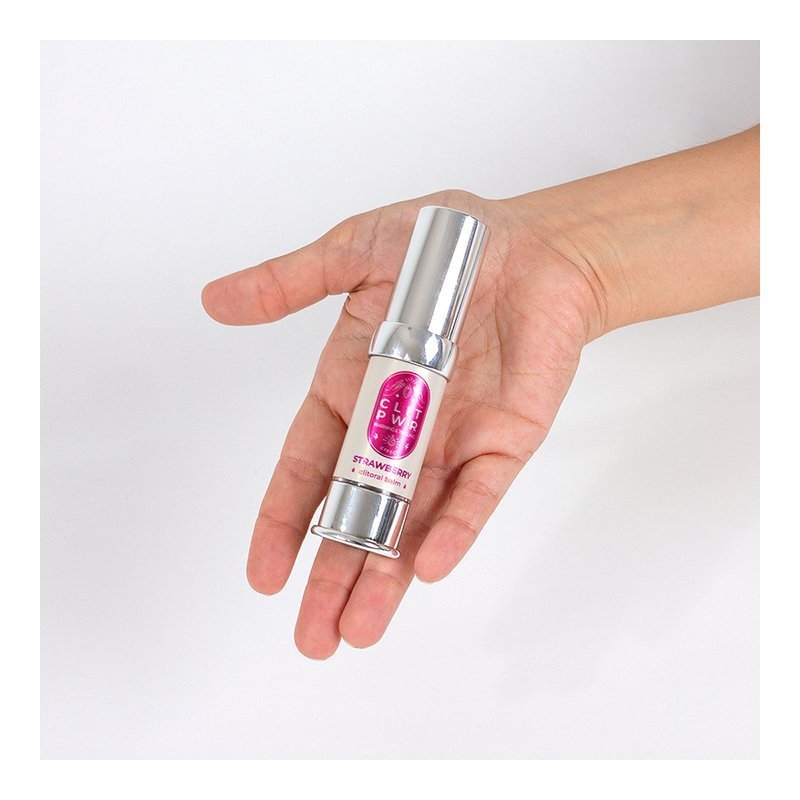 Stimuliuojantis balzamas klitoriui „Clit PWR - Strawberry“, 15 ml - Secret Play