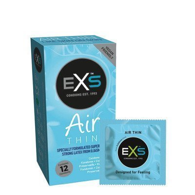 Ploni prezervatyvai „Air Thin“, 12 vnt. - EXS Condoms