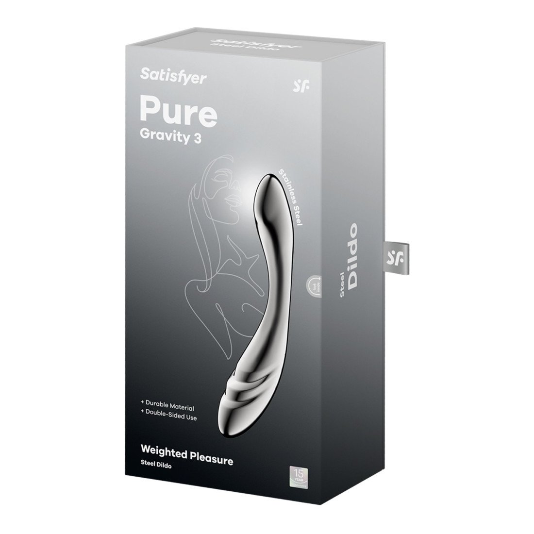 Metalinis dildo „Pure Gravity 3” - Satisfyer