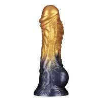 Pripučiamas silikoninis dildo „Aerosx Nr. 8.0 Gold/Black“ - Lovetoy