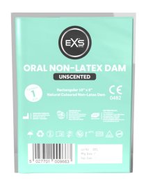 Prezervatyvas oraliniam seksui „Non-Latex Dam Unscented“ - EXS Condoms
