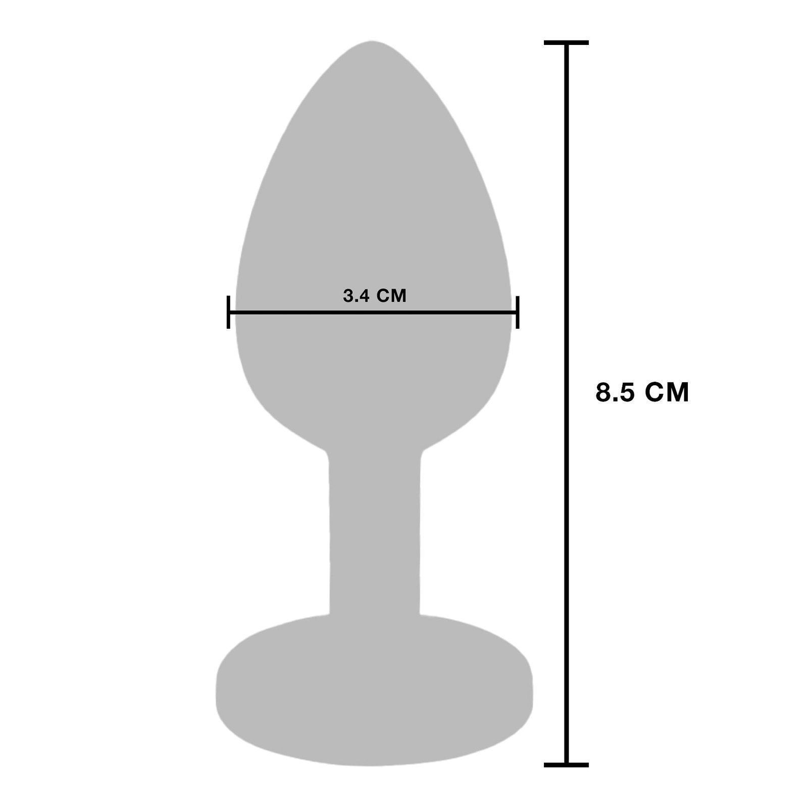 Vibruojantis analinis kaištis „The Glider Medium“ - ToyJoy