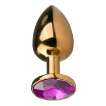 Mažas analinis kaištis (pažeista pakuotė) „Round Gold Purple“ - EasyToys