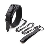 Antkaklio ir pavadėlio rinkinys „Neoprene Bondage Collar“ - Latetobed