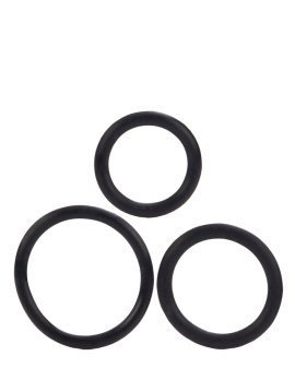 Penio žiedų rinkinys „Black Rubber Ring Set“ - CalExotics