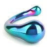 Metalinis dildo „The Curvy G-Spot Rainbow“ - Mr. Steel