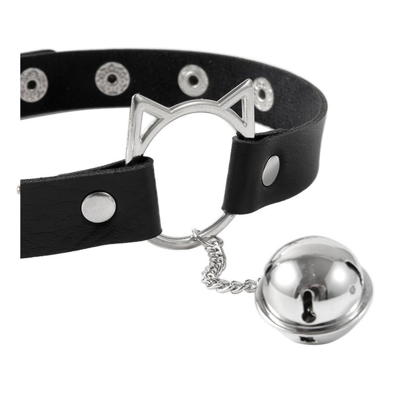 Antkaklis „Choker with Cat Ear Hoop and Bell“ - Latetobed