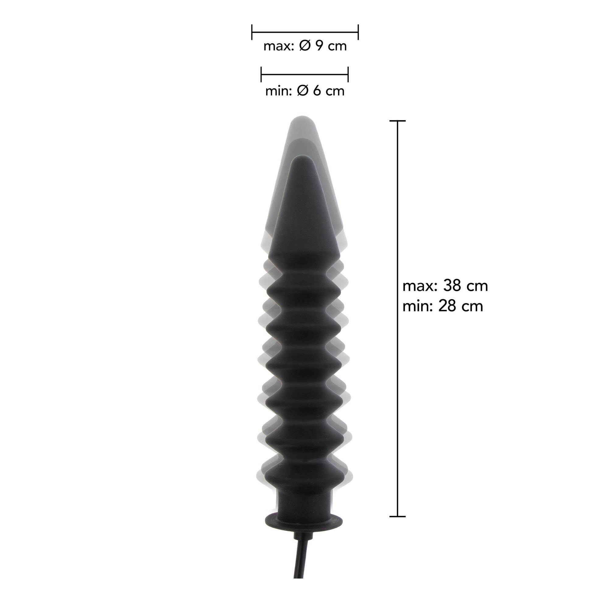 Pripučiamas analinis kaištis „Inflatable Ribbed Plug Expert“ - Extreme