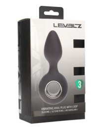 Vibruojantis analinis kaištis „Vibrating Anal Plug with Loop“ - Levelz