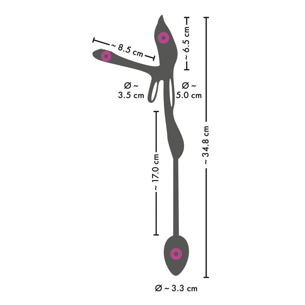 Vibruojantis penio žiedas - kaištis „RC Multi Function“ - Couples Choice