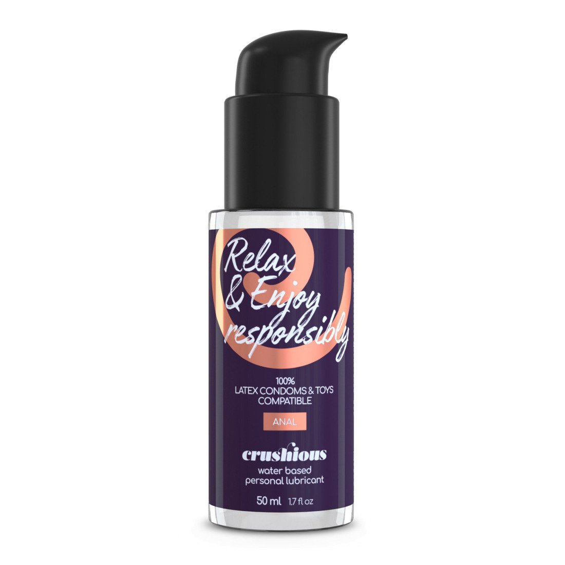 Analinis vandens pagrindo lubrikantas „Relax & Enjoy Responsibility“, 50 ml - Crushious