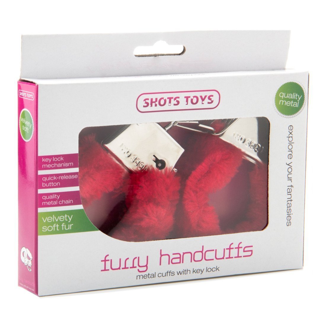 Antrankiai (pažeista pakuotė) „Furry Handcuffs“ - Shots Toys