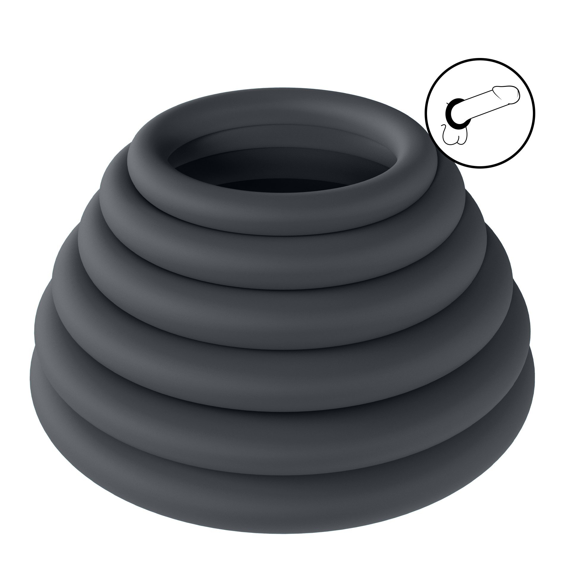 Penio žiedų rinkinys „Classic Silicone Cockring Set“ - Levelz Penio žiedų rinkinys „Classic Silicone Cockring Set“ - Levelz