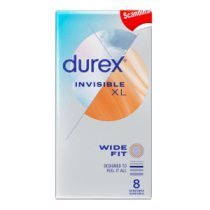 Ploni prezervatyvai „Invisible XL“, 8 vnt. - Durex