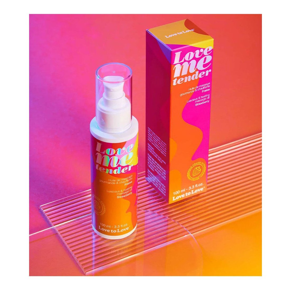Šildantis masažo aliejus „Love Me Tender“, 100 ml - Love to Love