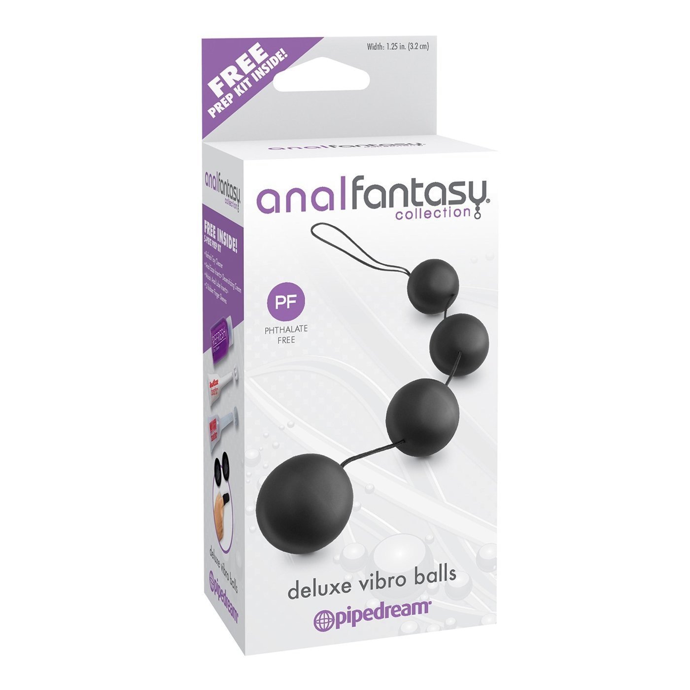 Analiniai kamuoliukai „Deluxe Vibro Balls“ - Anal Fantasy