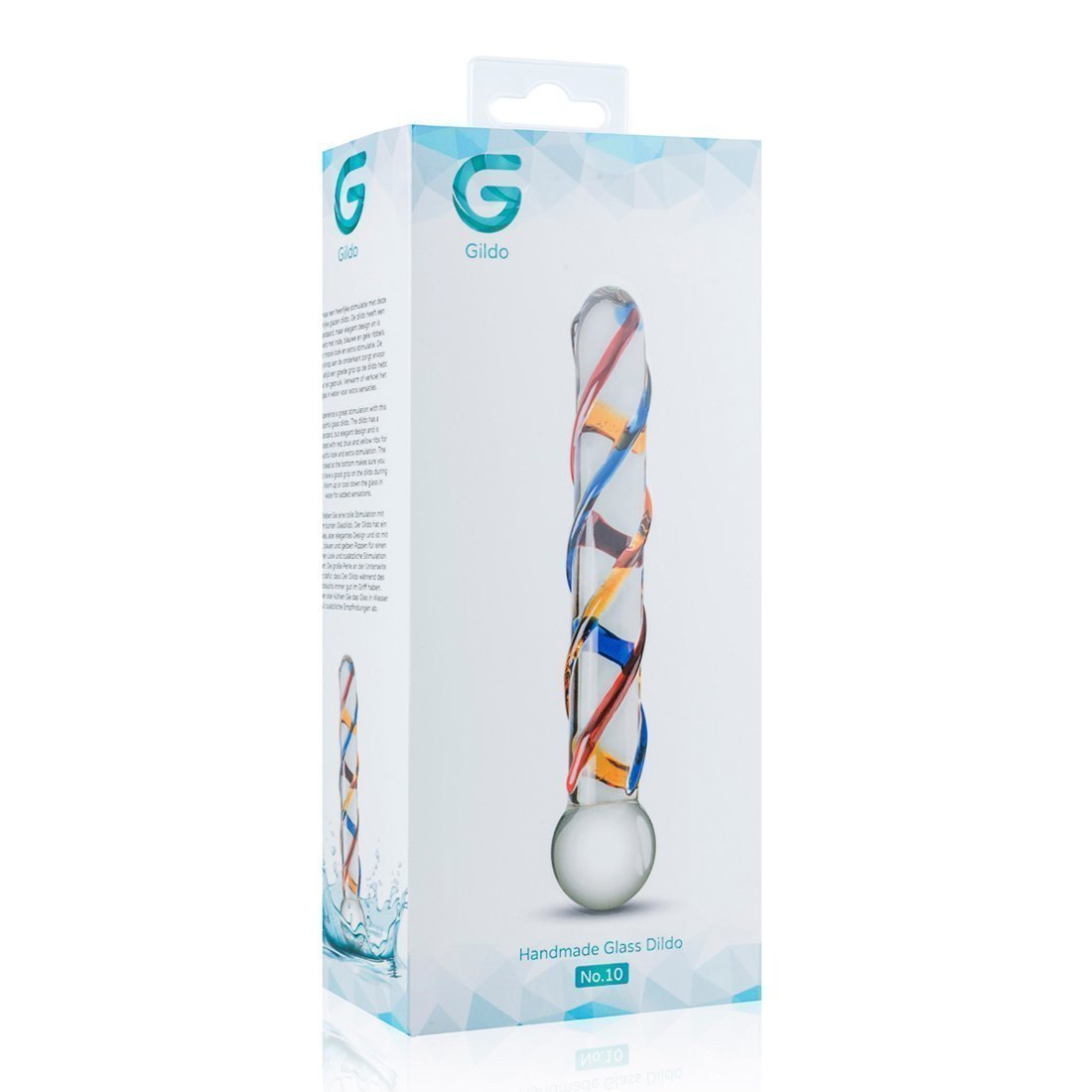Stiklinis dvipusis dildo „Glass Dildo Nr. 10“ - Gildo